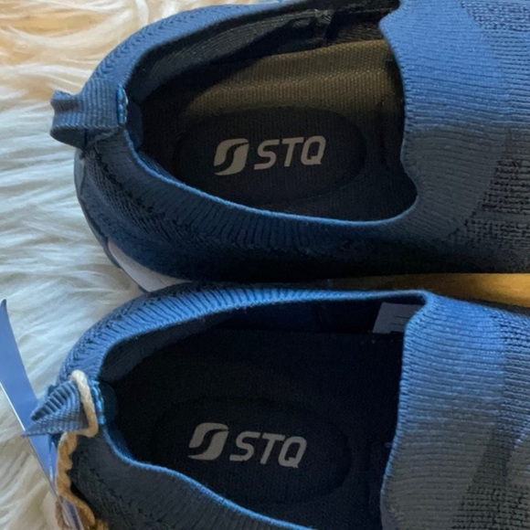 STQ Arch Support Advanced Slip Resistant Women’s Blue Walking Shoes Size 10.5 - Picture 3 of 13